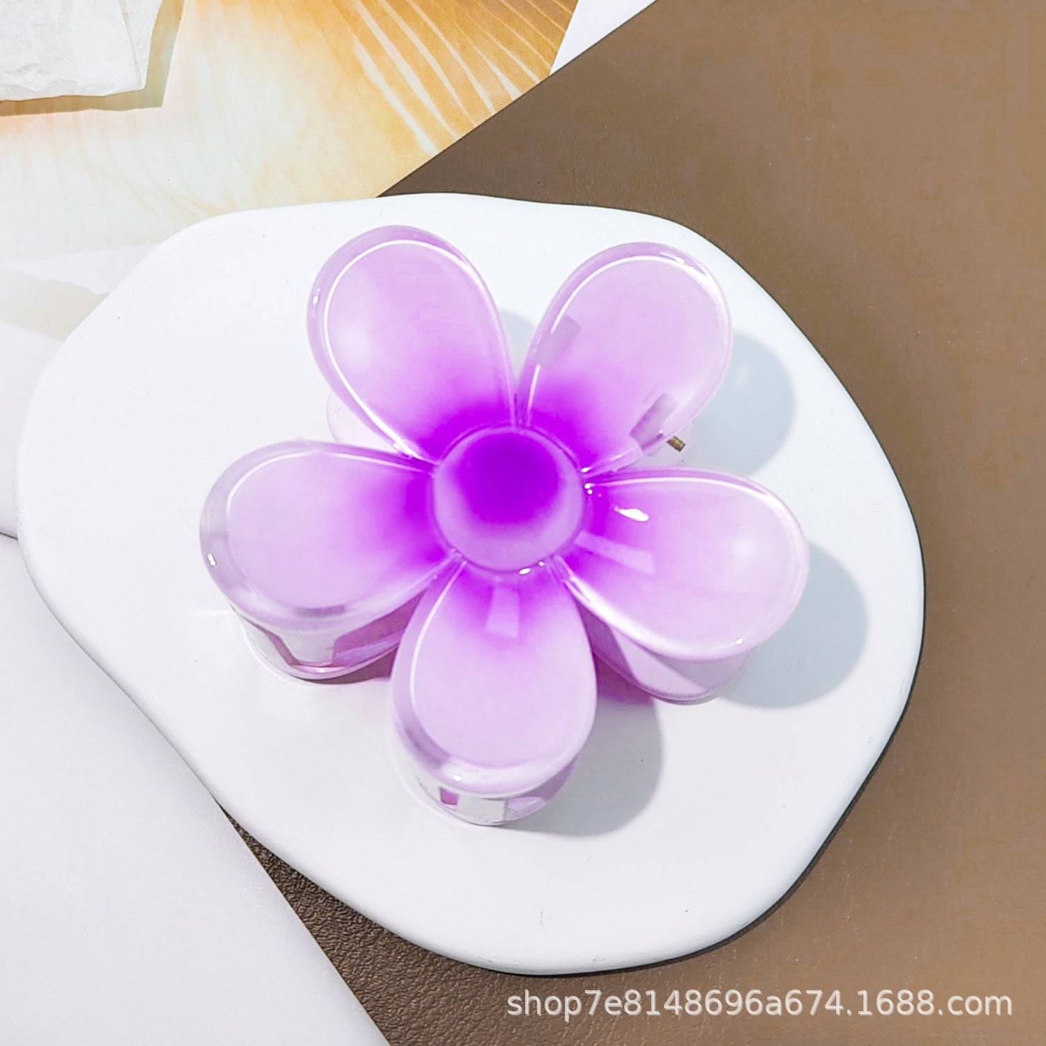 Wholesale Seaside Holiday Plumeria 7.5cm Large Flower Hair Clips